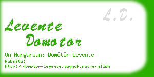 levente domotor business card