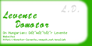 levente domotor business card